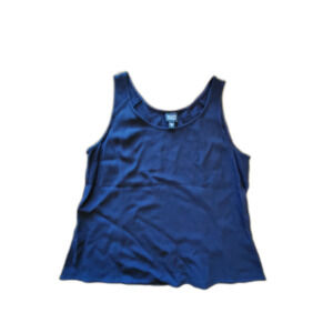 Eileen Fisher Womens S Black Tank Top 100% Rayon Minimalist Basic EUC